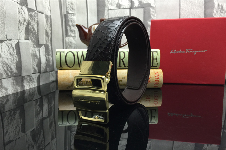 Ferragamo Gentle Monster leather belt with double gancini buckle GM160